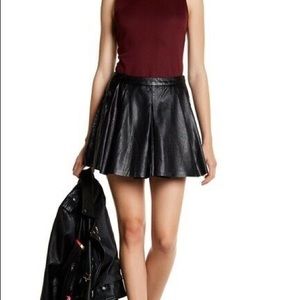 ✨BlankNYC Faux Leather Cheerleader Skirt Size 28